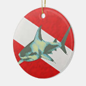 Tauchflaggenhai Keramikornament (Links)