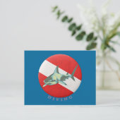 Tauchflaggenhai Postkarte (Stehend Vorderseite)