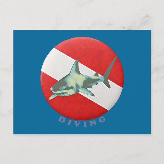 Tauchflaggenhai Postkarte (Vorderseite)