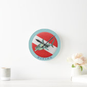 Tauchflaggenhai Runde Wanduhr (Zuhause)