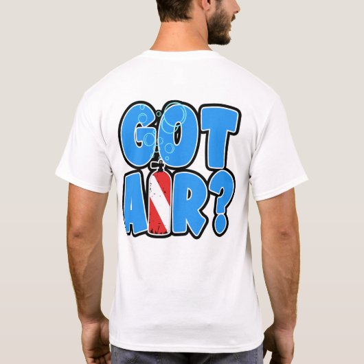 Tauchflasche mit Flagge T-Shirt (Rückseite)