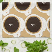Tauchgang in der Kaffeetasse Geschirrtuch (Gefaltet)