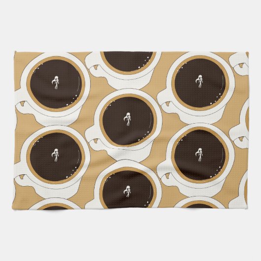 Tauchgang in der Kaffeetasse Geschirrtuch (Horizontal)