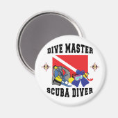 Tauchgang Master SCUBA Diver Magnet (Vorderseite/Rückseite)