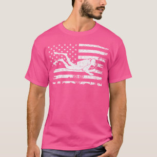 Tauchgang Patriotische amerikanische Flagge Tauche T-Shirt
