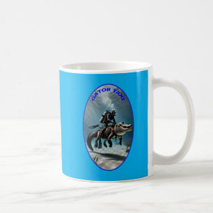 Tauchgang Vintage-Taucher Reitet auf einem Alligat Kaffeetasse