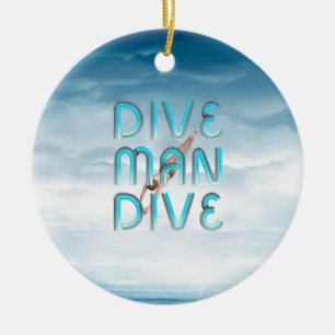 Tauchglas-Ornament TOP Dive Man Dive Keramik Ornament