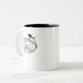 Tauchgoogles in Schwarz Zweifarbige Tasse (Vorderseite Links)