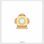 Tauchhelm Aufkleber (Blatt)