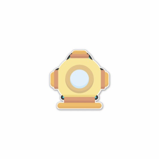 Tauchhelm Aufkleber (Vorderseite)