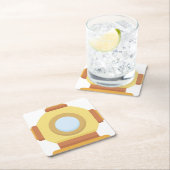 Tauchhelm Rechteckiger Pappuntersetzer (Vor Ort)