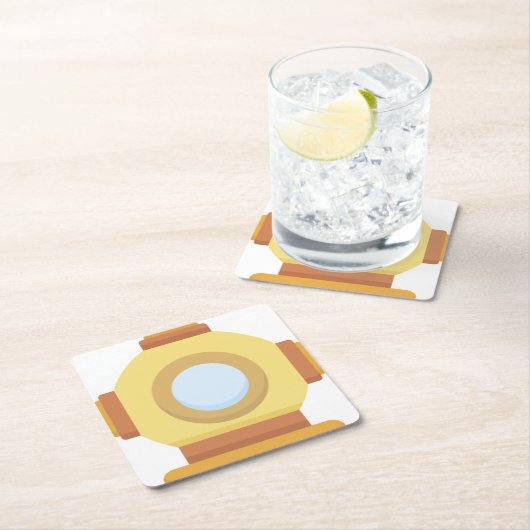 Tauchhelm Rechteckiger Pappuntersetzer (Vor Ort)