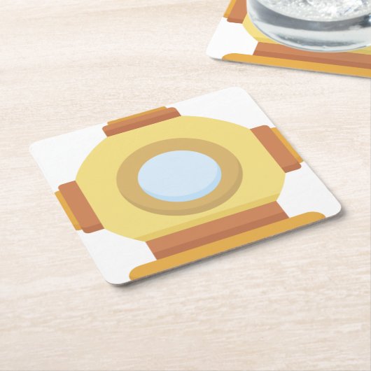 Tauchhelm Rechteckiger Pappuntersetzer (angewinkelt)