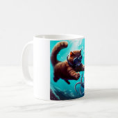 Tauchkatze Kaffeetasse (Vorderseite Links)