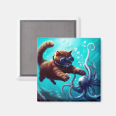 Tauchkatze Magnet (Vorderseite/Rückseite)