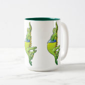 Tauchkrokodil Zweifarbige Tasse (VorderseiteRechts)