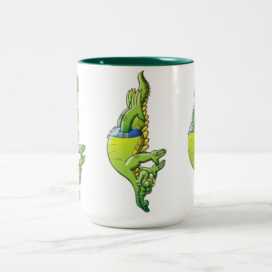 Tauchkrokodil Zweifarbige Tasse (Mittel)