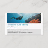 Tauchlehrer | Frogman | Scuba Business Card Visitenkarte (Vorderseite)