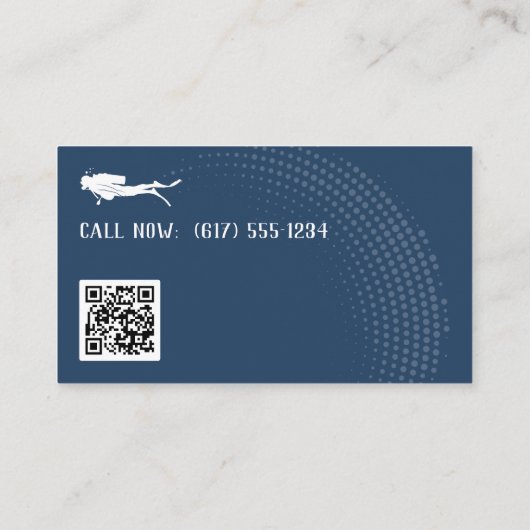 Tauchlehrer | Frogman | Scuba Business Card Visitenkarte (Rückseite)