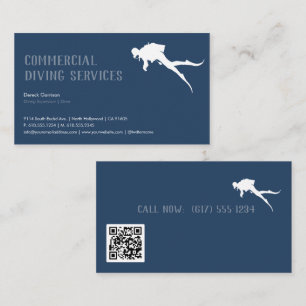 Tauchlehrer   Frogman   Scuba Business Card Visitenkarte