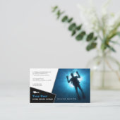 Tauchlehrer | Frogman | Scuba Sports Visitenkarte (Stehend Vorderseite)