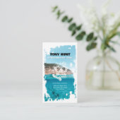 Tauchlehrer | Frogman | Scuba Sports Visitenkarte (Stehend Vorderseite)