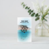 Tauchlehrer | Frogman | Scuba Sports Visitenkarte (Stehend Vorderseite)