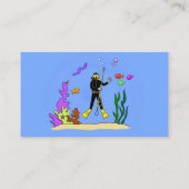 Tauchlehrer Funny Scuba Cartoon Visitenkarte (Rückseite)