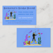 Tauchlehrer Funny Scuba Cartoon Visitenkarte (Vorne/Hinten)