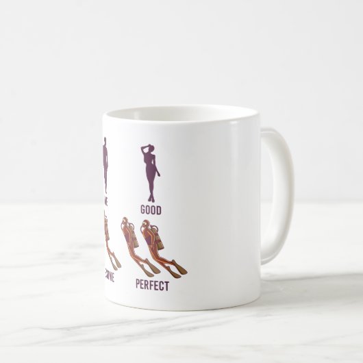 Tauchlehrer Funny Scuba Diver Apparel Dive Kaffeetasse (VorderseiteRechts)