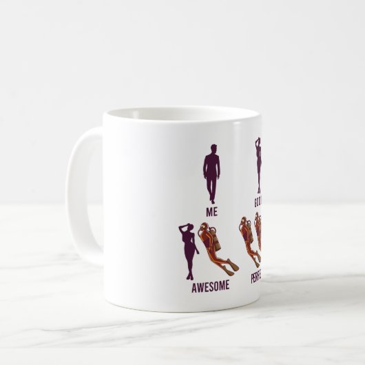 Tauchlehrer Funny Scuba Diver Apparel Dive Kaffeetasse (Vorderseite Links)