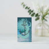 Tauchlehrer für Meerjungfrau und Anker Visitenkarte (Stehend Vorderseite)
