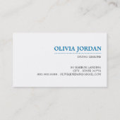 Tauchlehrer für Meerjungfrau und Anker Visitenkarte (Rückseite)