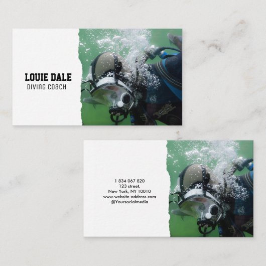 Tauchlehrer Visitenkarte (Vorne/Hinten)