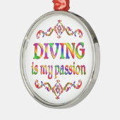 Tauchleidenschaft Silbernes Ornament (Links)
