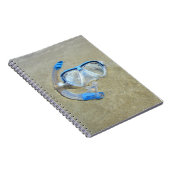 Tauchmaske im SandNotebook Notizblock (Rechte Seite)