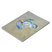 Tauchmaske im SandNotebook Notizblock (Linke Seite)