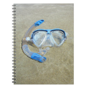 Tauchmaske im SandNotebook Notizblock