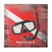 Tauchmaske mit Flagge Fliese (Vorderseite)