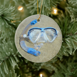 Tauchmaske, Schwimmbad, Goggle Eyes-Schmuck Keramik Ornament