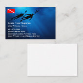 Tauchmaterial und Tauchkurse Visitenkarte (Vorne/Hinten)