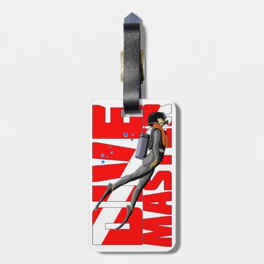 Tauchmeister Gepäckanhänger (Rückseite vertikal)