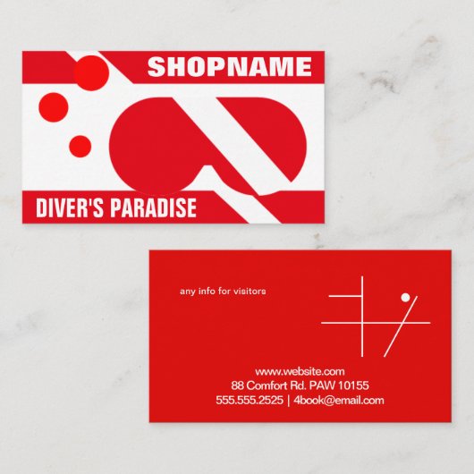 TAUCHPARADIES VISITENKARTE (Vorne/Hinten)