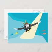 Tauchpostkarte Postkarte (Vorne/Hinten)