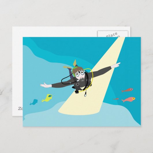 Tauchpostkarte Postkarte (Vorne/Hinten)