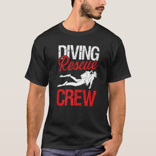 Tauchrettungs-Crew Beruflich Scuba Rescue Div T-Shirt (Vorderseite)