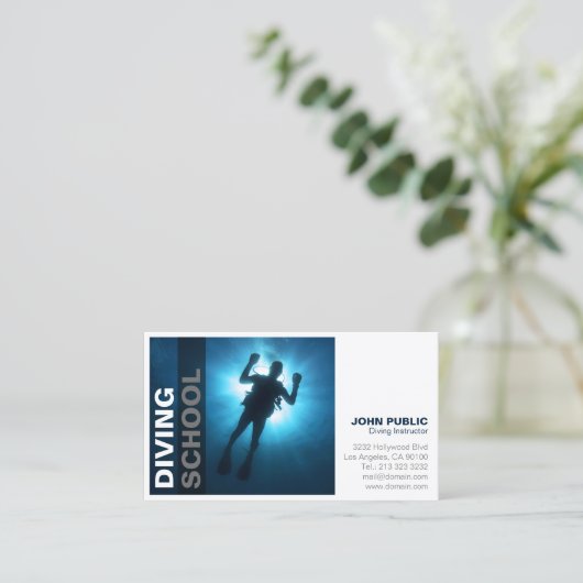 Tauchschule Visitenkarte (Stehend Vorderseite)