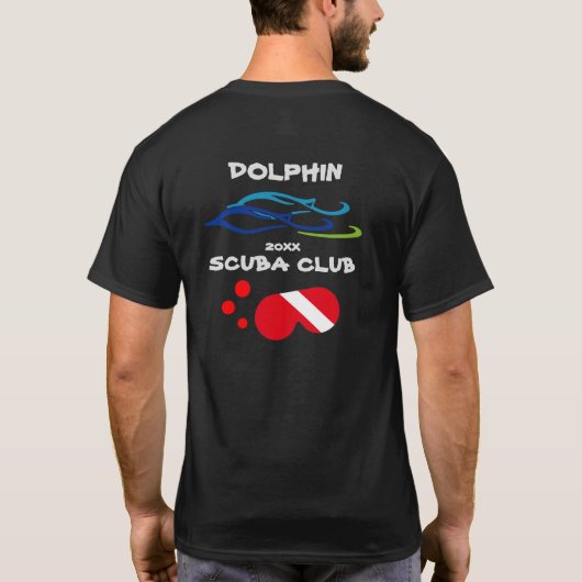 Tauchshop-Dolphin-Logo T-Shirt (Rückseite)