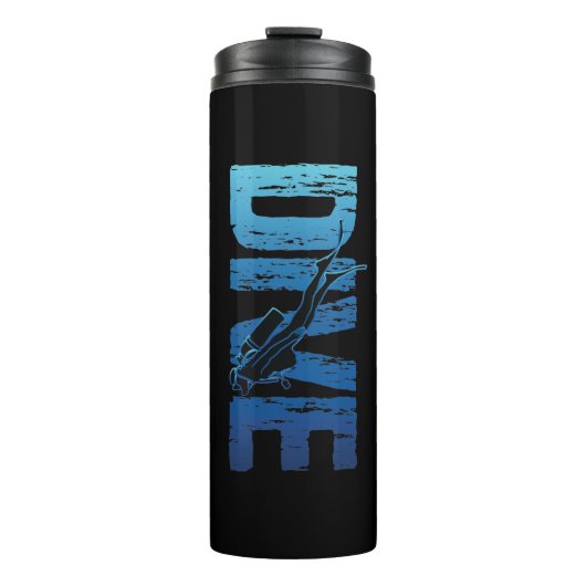 Tauchskuba Diver Vertikal Thermosbecher (Vorderseite)
