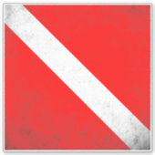 Tauchsport, American Diver Down Flag SCUBA Aufkleber (Vorderseite)